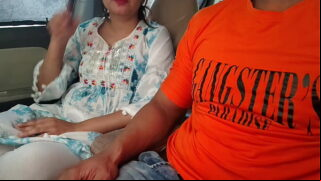 Indian Cute Village Beautiful Babe Gets Fucks with Big Dick Bf in The Car Video