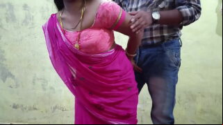 Indian Pink Saree Bhabhi Fucked Hardcore Pussy In Outdoor Video